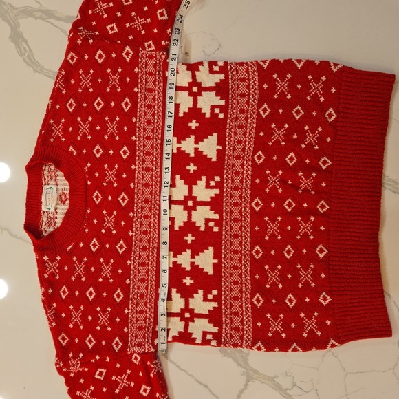 Love Riche Womens Snowflake Crewneck Knit Sweater Red Medium - Picture 6 of 10
